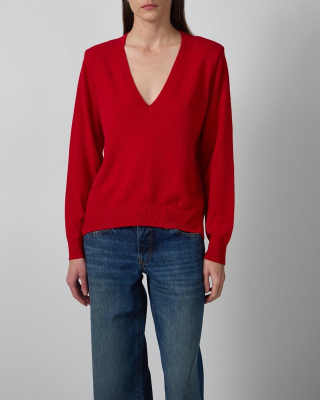 Wakakuu Icons Sweater Angler Wool Cashmere Red S