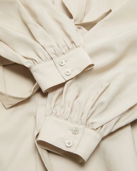 Blouse Cut-Out Bow Light beige 2