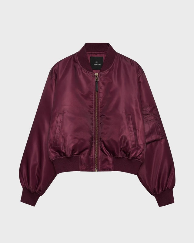 Anine Bing Bomber Leon Burgundy S