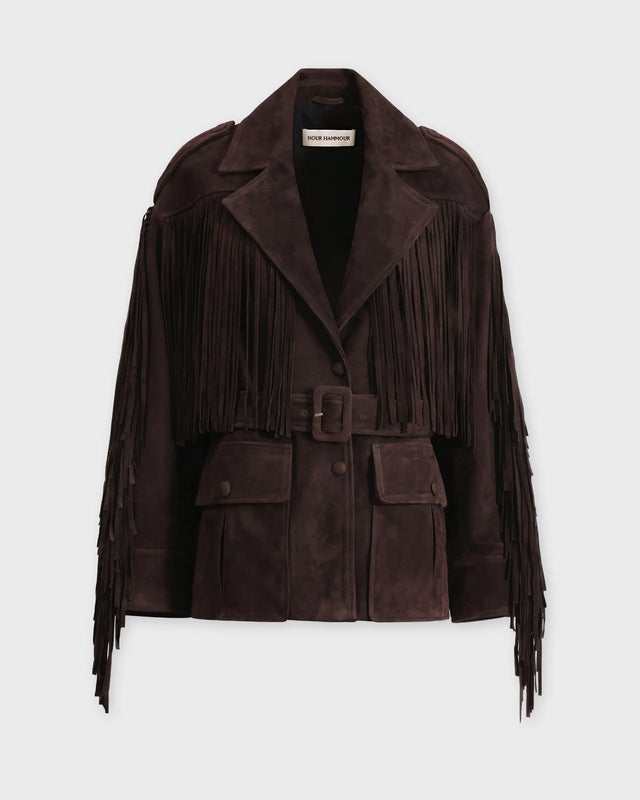 Nour Hammour Jacket Cassidy Suede Mocca M