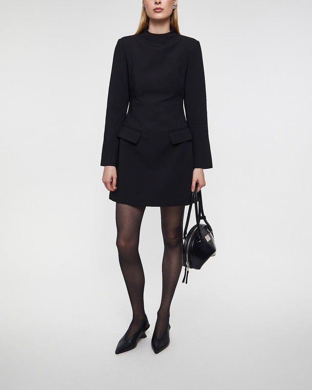 Malina Dress Leanna high neck mini Black 38