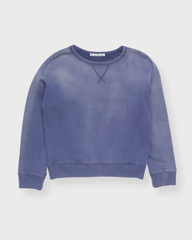Acne Studios Sweatshirt Washed Logo Navy L-XL