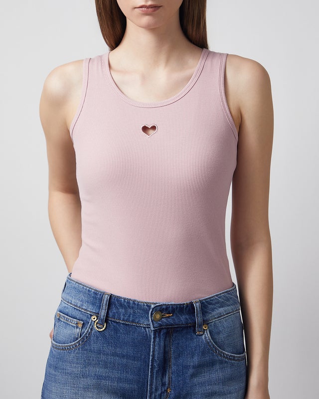CLOEYS Top Heart Tank Light pink XL