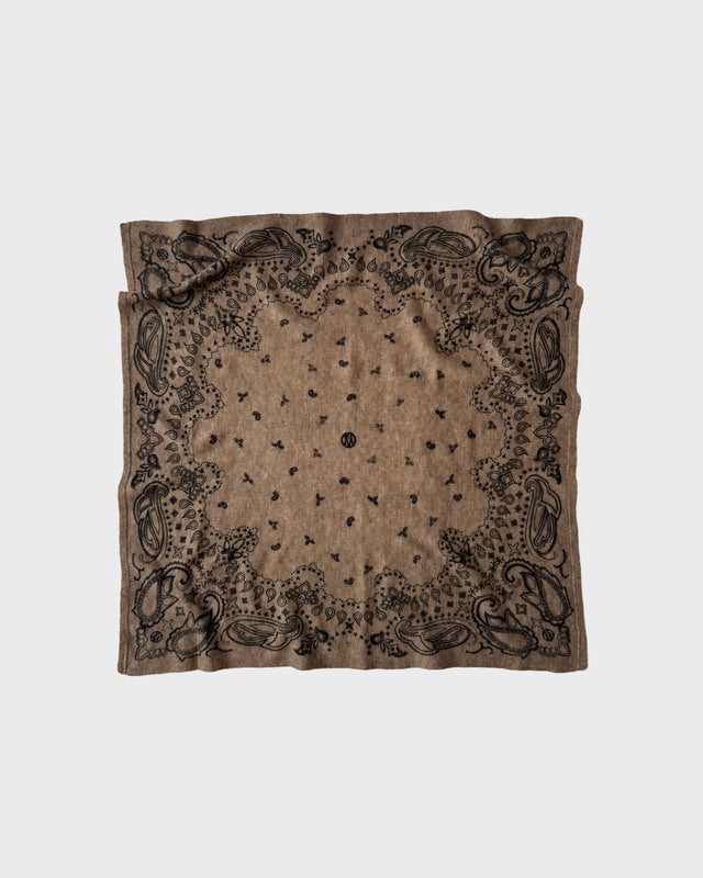 Le Scarf Scarf Cashmere Paisley Greige 65x65 ONESIZE
