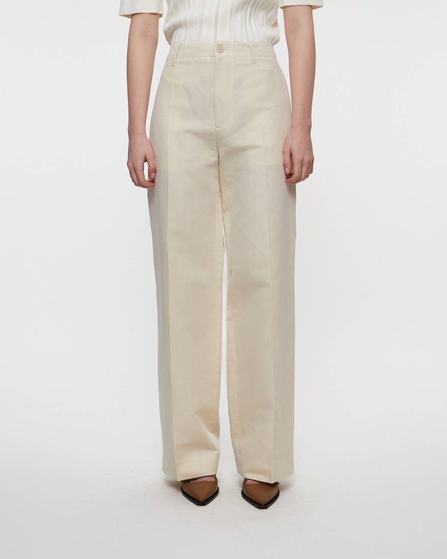 Filippa K Trousers Relaxed Straight Cream 42