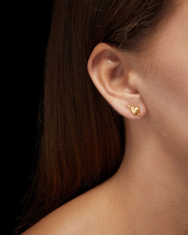 Maria Nilsdotter Örhänge Tuvstarr's Heart Ear Stud  Gold ONESIZE