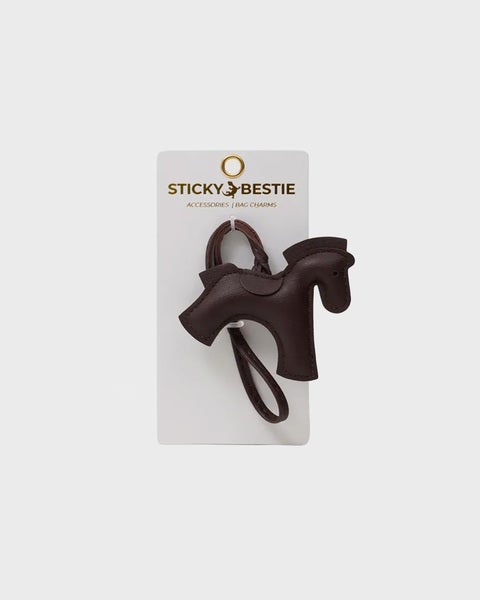 HORSE BAG CHARM brun OS 2