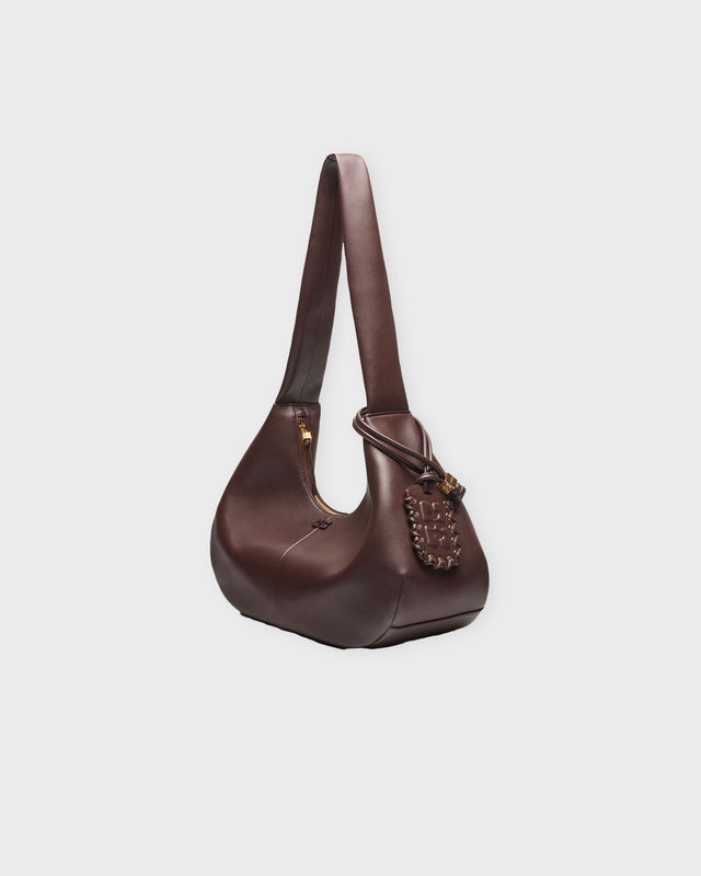 Ganni Bag Ganni Bou Hobo Medium Chocolate ONESIZE