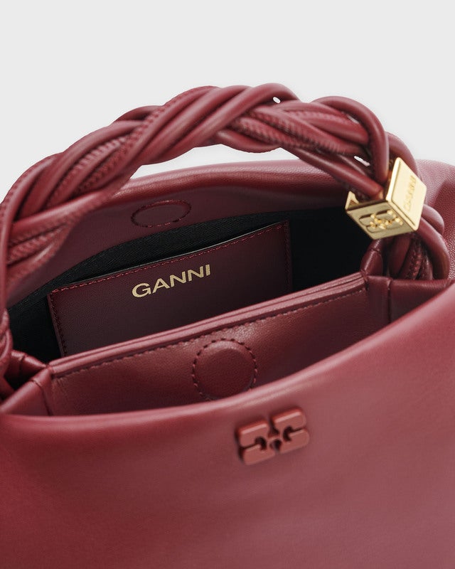 Ganni Bag Bou Small Burgundy  ONESIZE