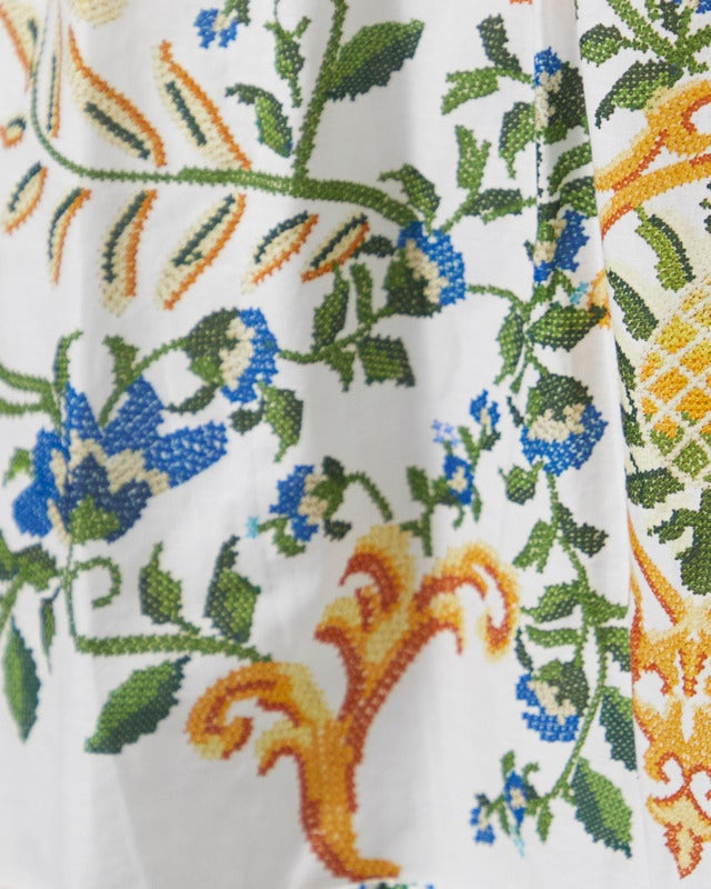 FARM Rio Dress Emily Floral Tapestry Mini Offwhite XS