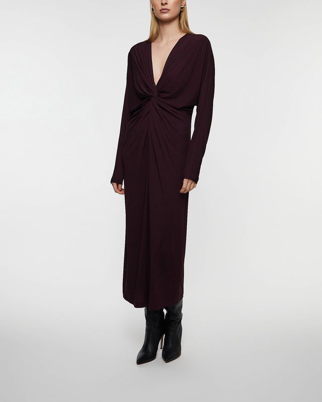 Anine Bing Dress Mathilde Burgundy  M