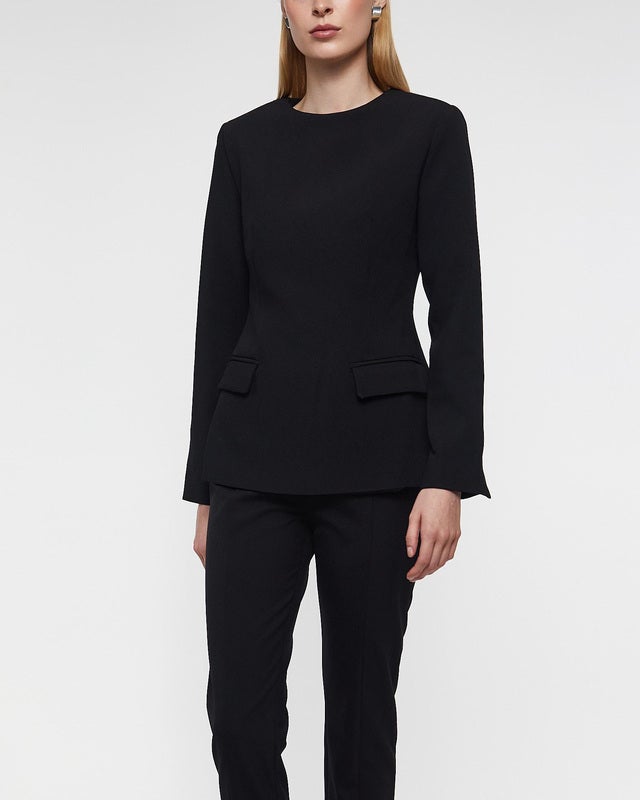 Malina Blouse Athina Tailored Long Sleeve Black 42
