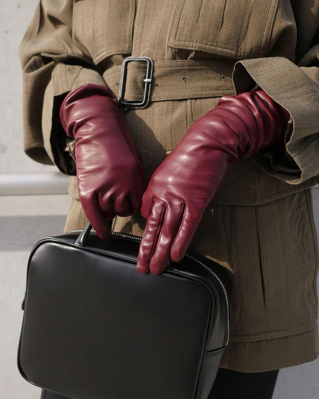 Handsome Stockholm Gloves Essentials Long Vino Bordeaux L