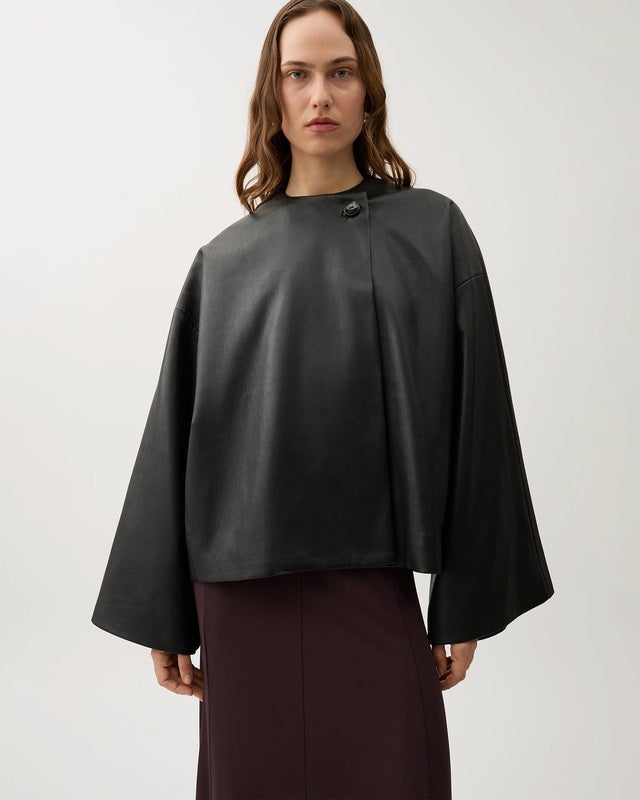 Rodebjer Jacka Cleo Rec Leather Svart XS