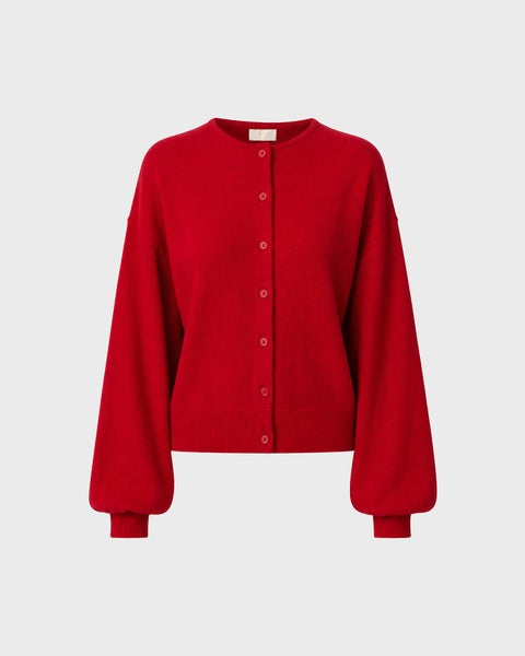 Cardigan Lou Cashmere Wool Red 1