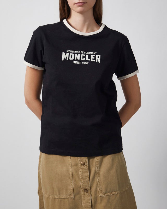 Moncler T-shirt Flock Logo Jersey  Dark grey S