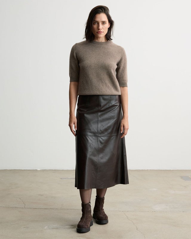 Wakakuu Icons Skirt Lamb Leather Brown 40