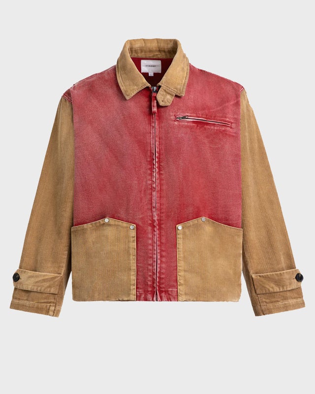 Found Jacket Canvas Corduroy Field Unisex Red/brown M