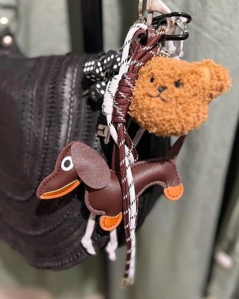 Bag Charm Set Brown Brown ONESIZE 2