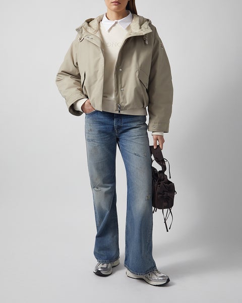 Jacket Eucalyptus Hooded Short Down Stone 2