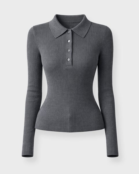 Top Jules Rib Grey 1