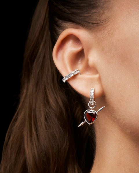 Rebel Love Earring Silver ONESIZE 2