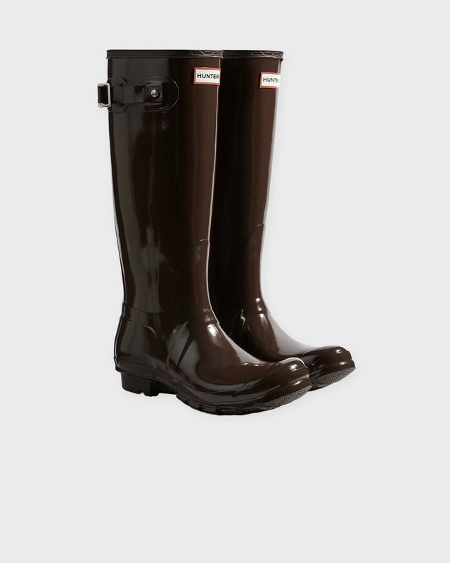 Hunter Boots Women's Original Tall Gloss Brown EUR 39