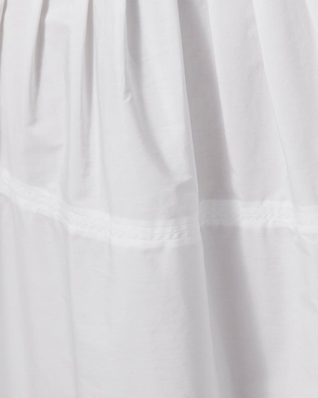 Max Mara Studio Skirt Long Cotton Poplin White IT 44 (EUR M-L)