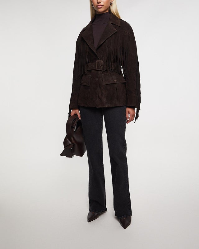 Nour Hammour Jacket Cassidy Suede Mocca M