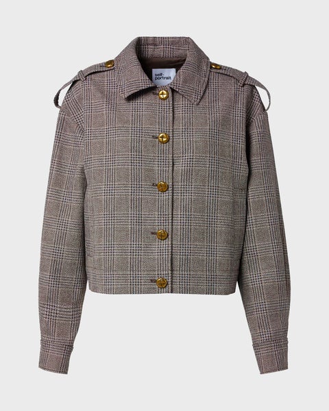 Jacket Check Brown 1