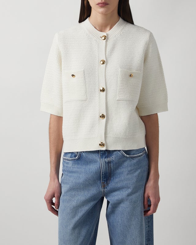 Anine Bing Cardigan Christa Ivory XS