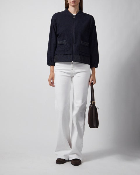 Cardigan Zip Up Navy 2