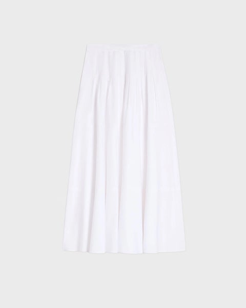 Skirt Long Cotton Poplin White 1