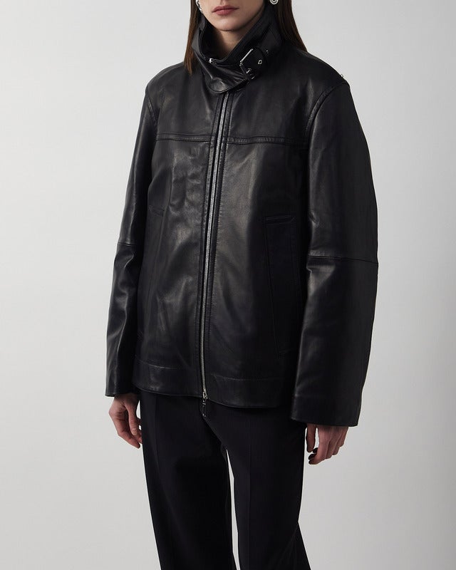 Sportmax Jacket Leather Spxciocca Black 40