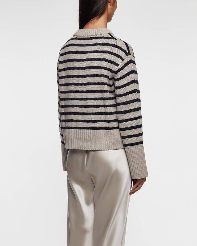 LISA YANG Sweater Sony Stripes Cashmere Svart/beige  0 (XS-S)