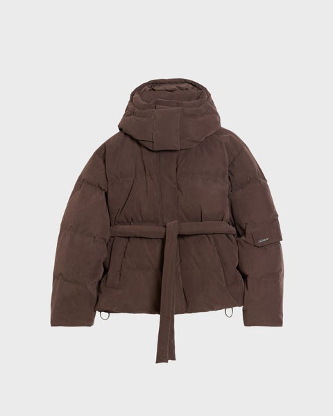Down Jacket Steilia Brushed Down Jkt Dark brown 1