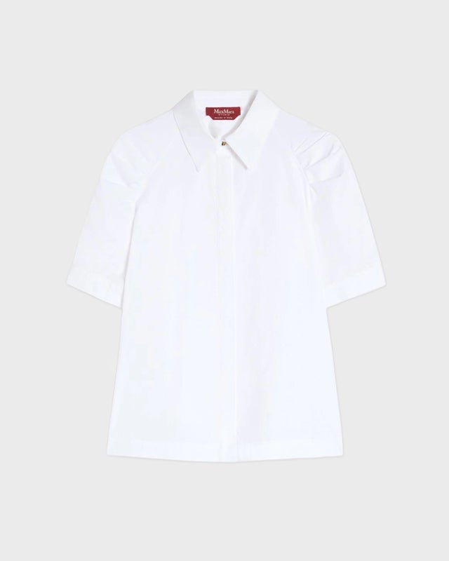 Max Mara Studio Shirt Cotton Poplin Optical White IT 40 (EUR S-M)