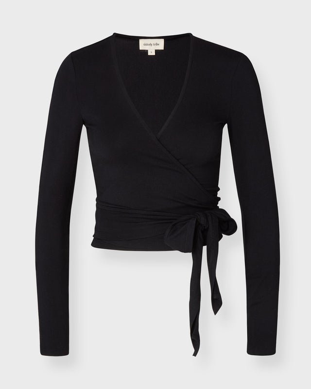 Sisterly tribe Top Soft Ballet Wrap Black S