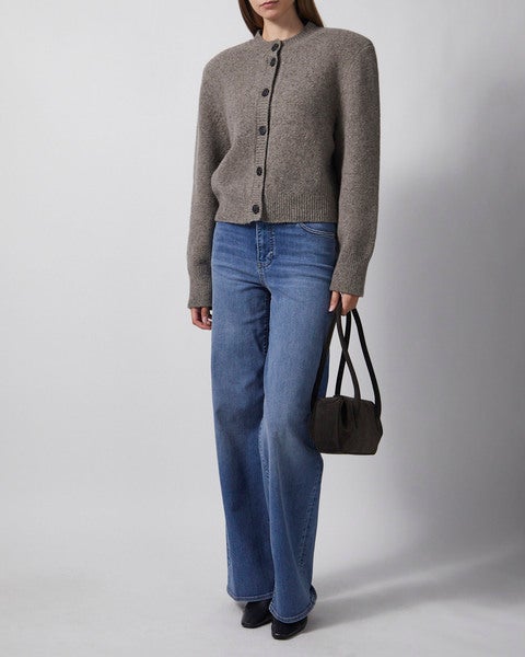 Cardigan Statement Mouliné Taupe 2