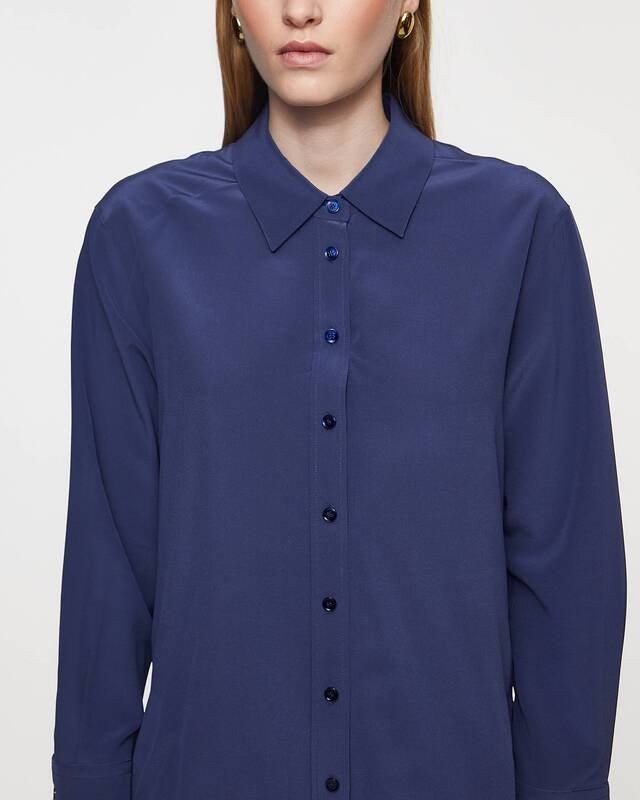 JOSEPH Blouse Joe Silk Blue FR 42 (EUR 40)