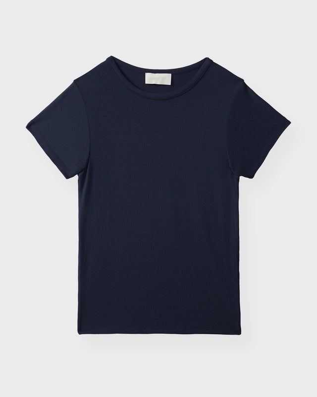 Wakakuu Icons T-Shirt Baby Tee Modal Navy L