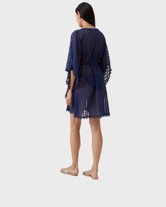 Melissa Odabash Kaftan Petra  Navy ONESIZE