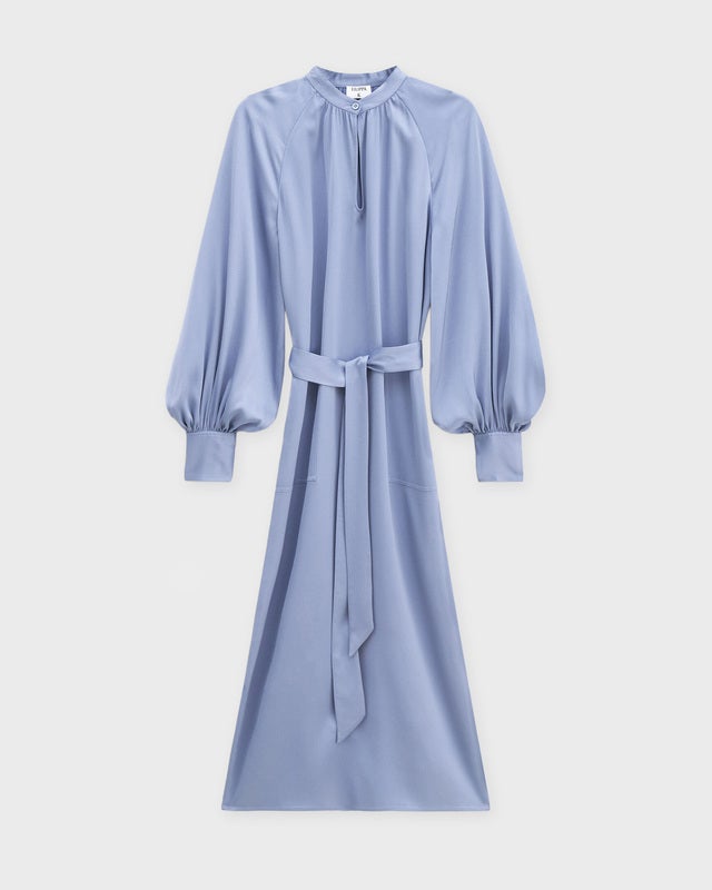 Filippa K Dress Belted Long Sleeve  Blue 42