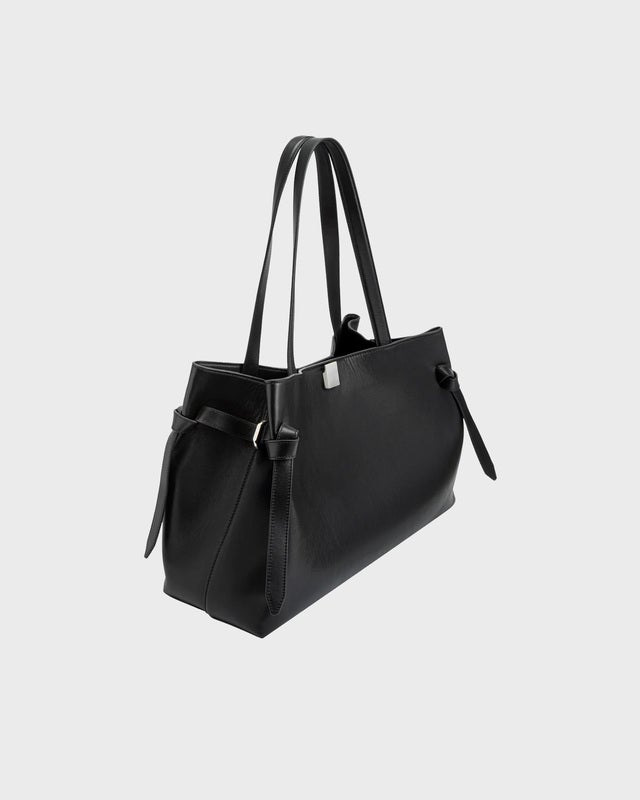 Yuzefi Tote Gyoza Smooth Leather Black ONESIZE