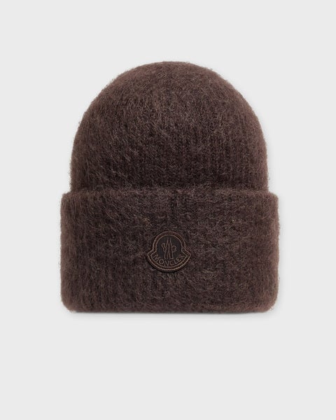 Beanie Logo Mohair Wool Blend Brown ONESIZE 1