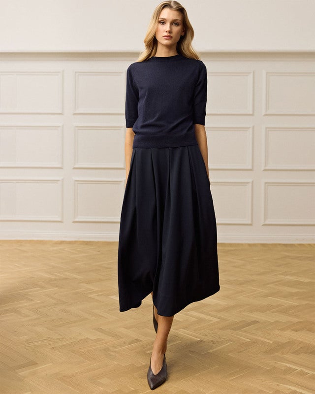 Wakakuu Icons T-Shirt London Merino Wool Navy S