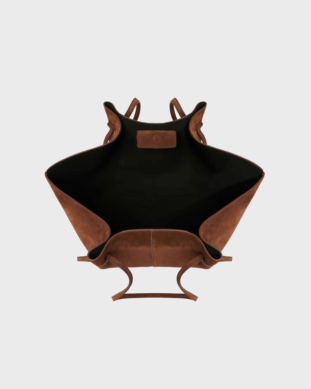YUZEFI Large Mochi Suede Bag Chocolate ONESIZE