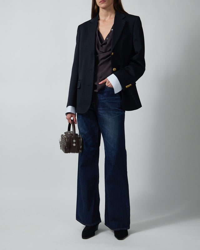 Acne Studios Blazer Wool Layered Navy 36