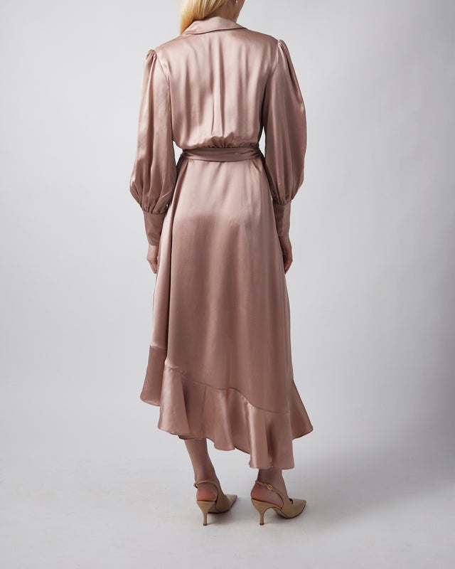 Zimmermann Dress Silk Wrap Midi  Light pink 3 (L-XL)