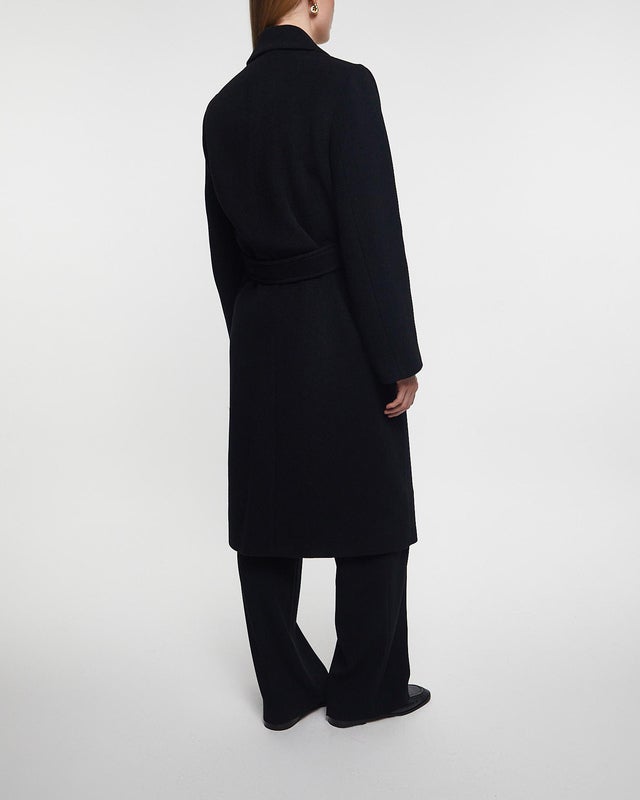 Filippa K Coat Charlotte Wool Belted Black 36